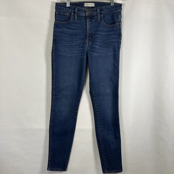 Madewell Jeans 10" High Rise Skinny Women's Size 28 EUC Medium Wash Stretch - Picture 1 of 8